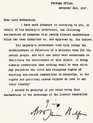 The Balfour declaration that was the catalyst of the ongoing genocide against the Palestinians.